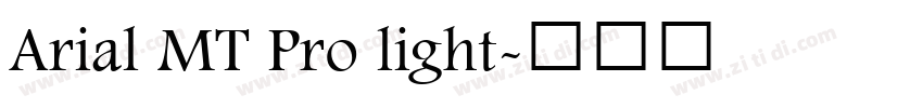 Arial MT Pro light字体转换